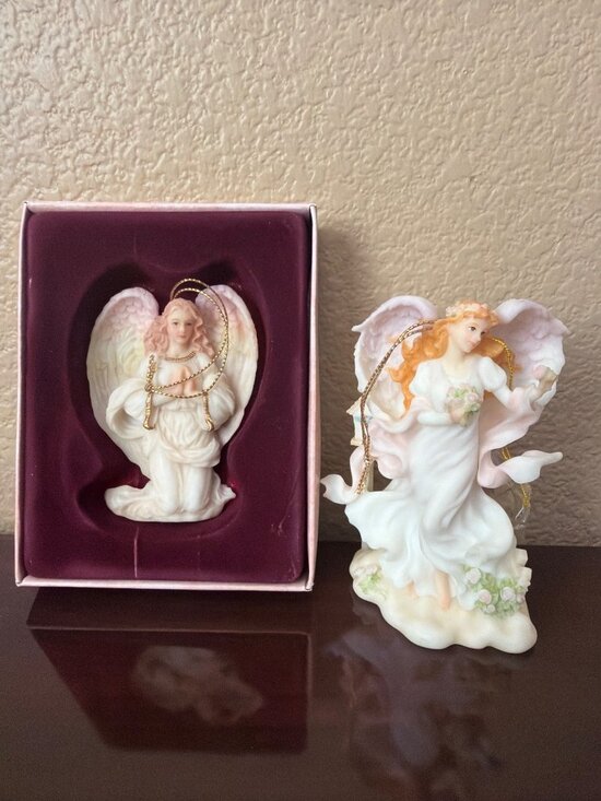 Roman, Inc Other - Seraphim Classics Claire & Iris Angel Ornaments Vintage Lot of 2 Roman Inc